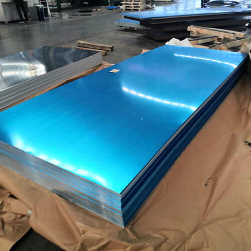 040 hoja de aluminio con bluefilm