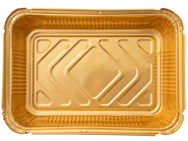 Papel de aluminio dorado para contenedor.